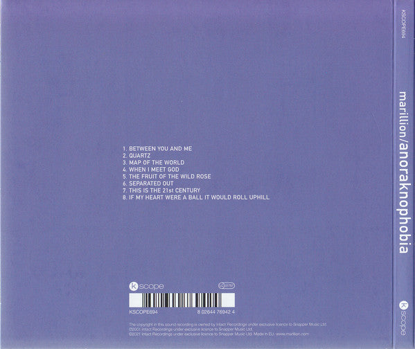 Marillion : Anoraknophobia (CD, Album, RE, RM, Dig)