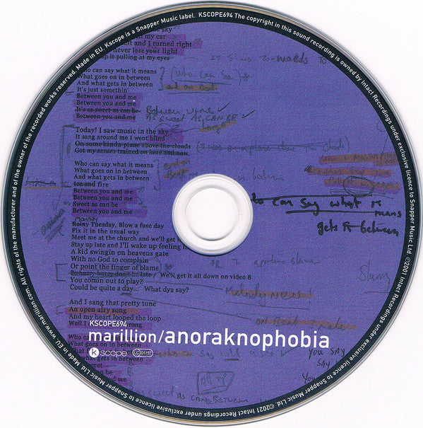 Marillion : Anoraknophobia (CD, Album, RE, RM, Dig)