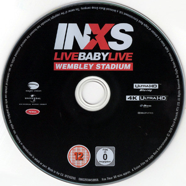 INXS : Live Baby Live Wembley Stadium  (Ultra HD Blu-ray, 4K, Multichannel, RM + Blu-ray, )