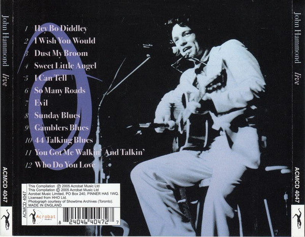 John Paul Hammond : Live (CD)