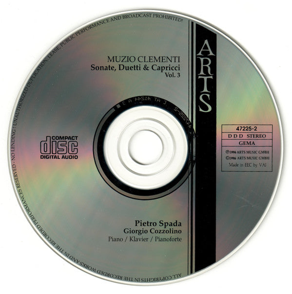 Muzio Clementi, Pietro Spada : Sonate, Duetti & Capricci (CD, RE)