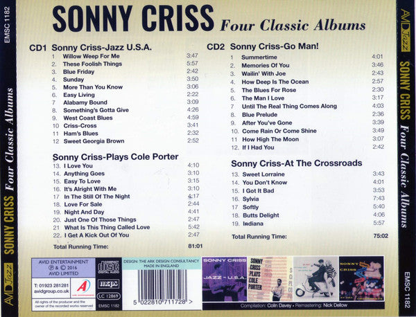 Sonny Criss : Four Classic Albums (2xCD, Comp, RM)