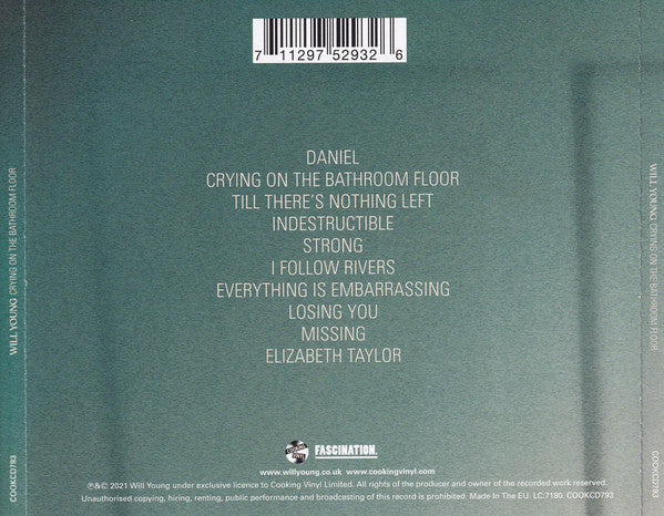 Will Young : Crying On The Bathroom Floor (CD, Album)