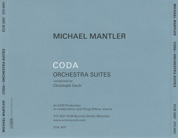 Michael Mantler : Coda - Orchestra Suites (CD, Album)