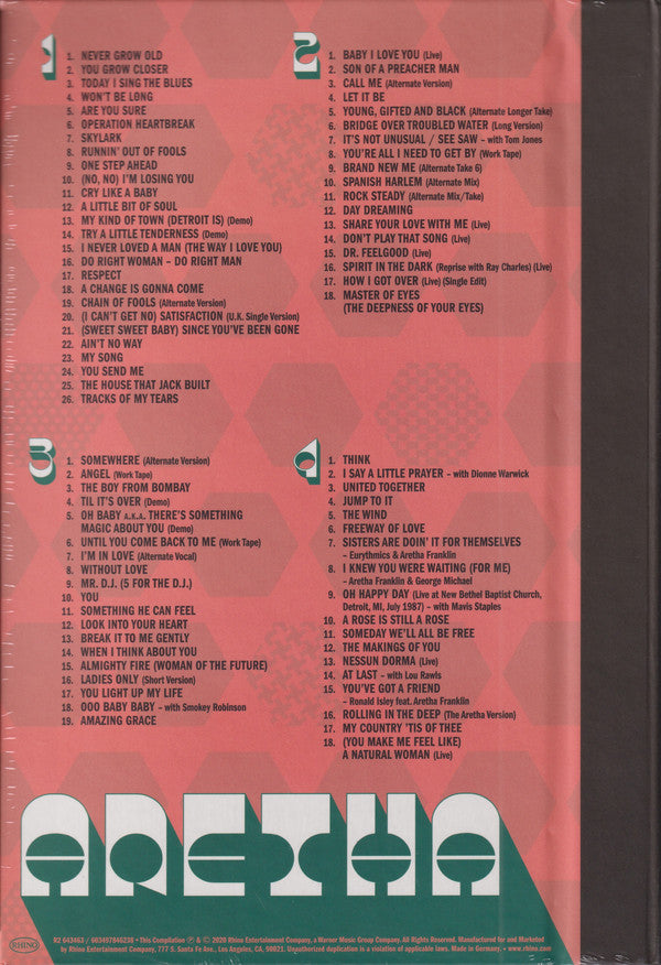 Aretha Franklin : Aretha (4xCD, Comp, Mono, RM)