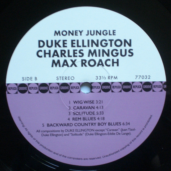 Duke Ellington • Charles Mingus • Max Roach : Money Jungle (LP, Album + CD, Album + RE)