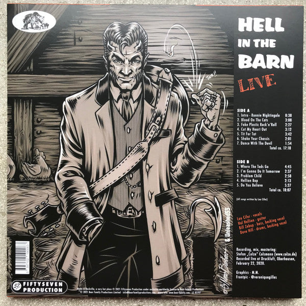 Lou Cifer And The Hellions : Hell In The Barn (LP, Album + CD, Album)