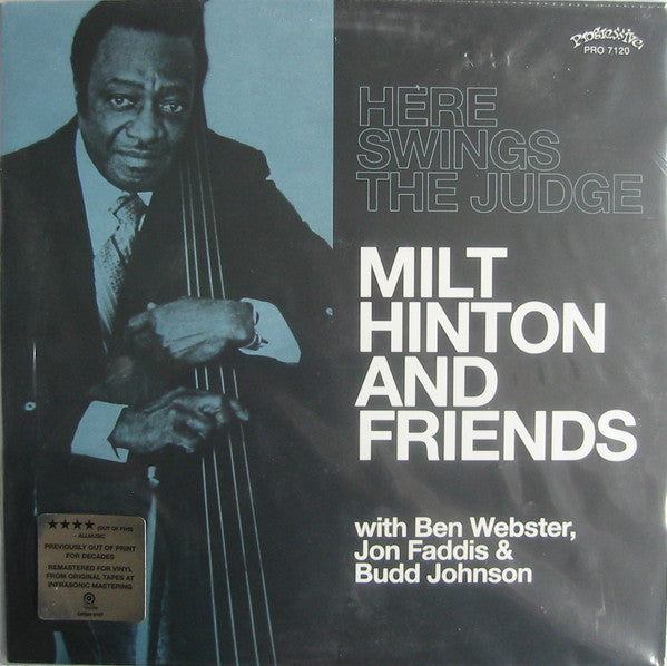 Milt Hinton And Friends With Ben Webster, Jon Faddis & Budd Johnson : Here Swings The Judge (LP, Album, RE)