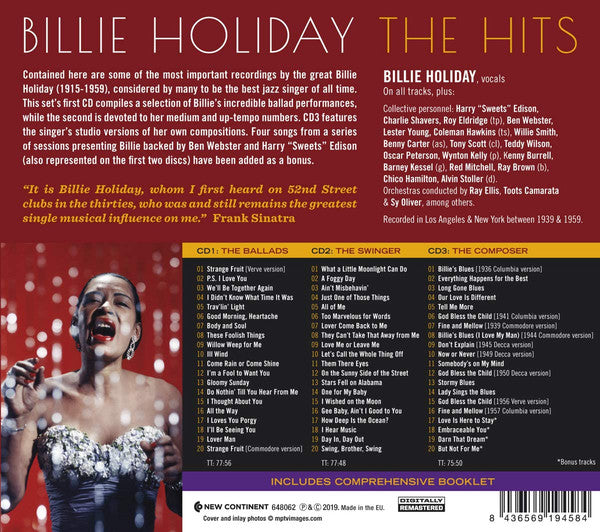 Billie Holiday : The Hits (3xCD, Comp, Ltd, RM, Dig)