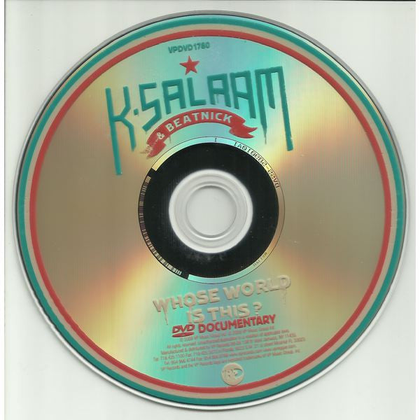 Beatnick & K-Salaam : Whose World Is This? (CD, Album + DVD)