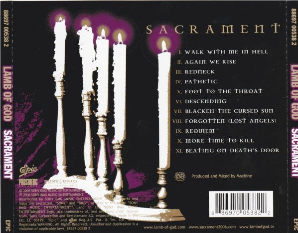 Lamb Of God : Sacrament (CD, Album)