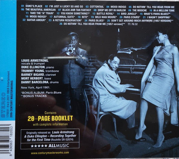 Louis Armstrong & Duke Ellington : The Great Summit (CD, Album, RE)