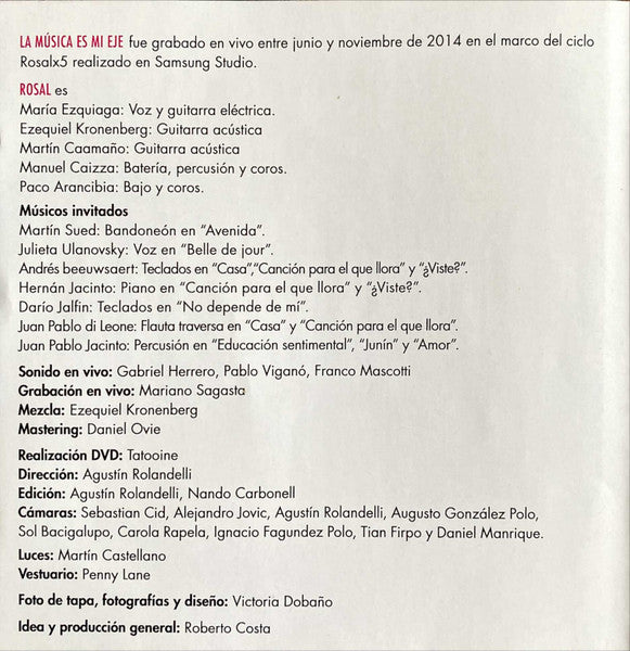 Rosal : La Música Es Mi Eje (CD, Album + DVD-V, NTSC, Ste)