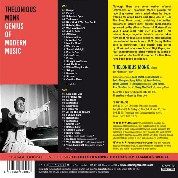Thelonious Monk : Genius Of Modern Music (2xCD, Comp, Ltd, RM)