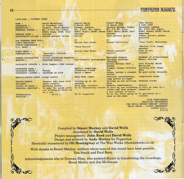 Tintern Abbey : Beeside (The Complete Recordings) (2xCD, Comp, Mono, RM)