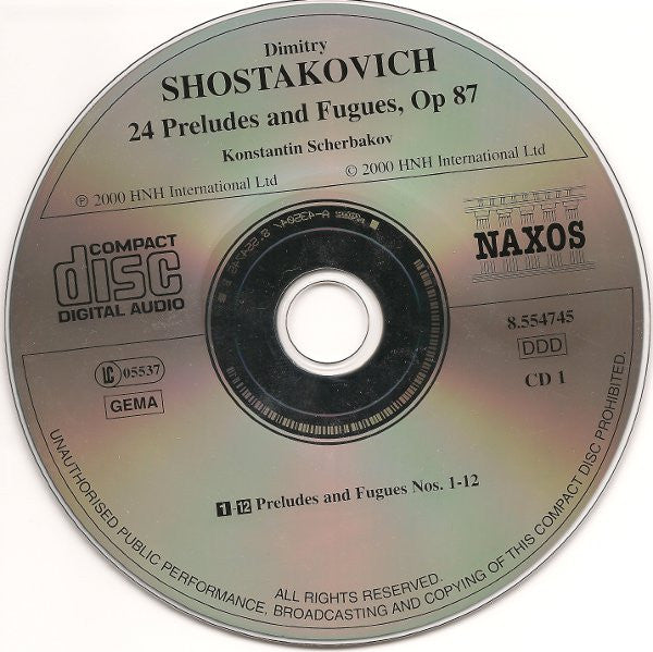 Dmitri Shostakovich / Konstantin Scherbakov : 24 Preludes And Fugues, Op 87 (2xCD, Album)