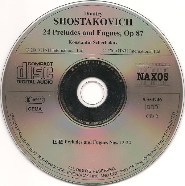 Dmitri Shostakovich / Konstantin Scherbakov : 24 Preludes And Fugues, Op 87 (2xCD, Album)