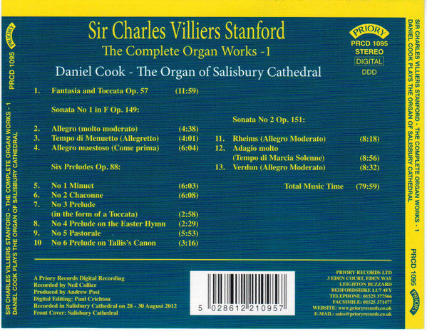 Sir Charles Villiers Stanford* - Daniel Cook* : The Complete Organ Works - 1 (CD, Album)