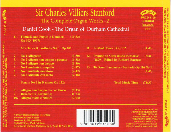 Charles Villiers Stanford - Daniel Cook (2) : The Complete Organ Works - 2 (CD, Album)