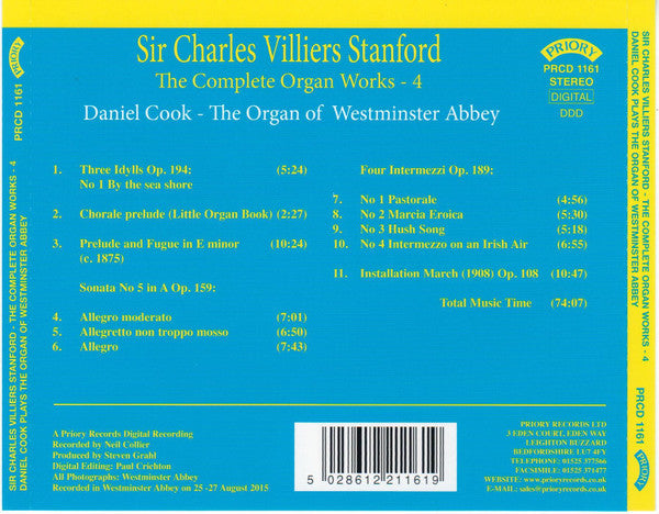 Charles Villiers Stanford - Daniel Cook (2) : The Complete Organ Works - 4 (CD, Album)