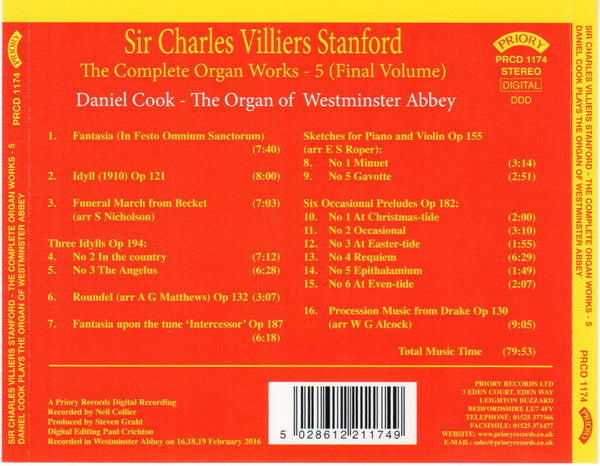 Charles Villiers Stanford - Daniel Cook (2) : The Complete Organ Works - 5 (CD, Album)