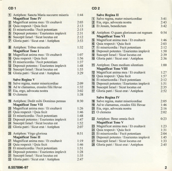 Pierre de la Rue - VivaVoce (Montreal) : Peter Schubert (2) : The Complete Magnificats / Three Salve Reginas (2xCD, Album)