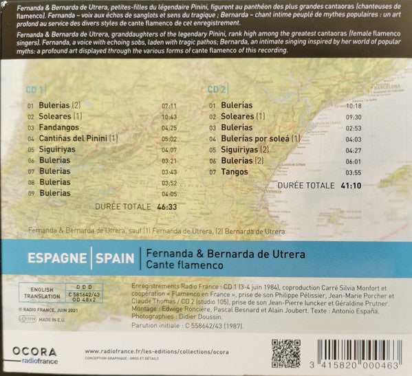 Fernanda Y Bernarda De Utrera : Espagne = Spain: Cante Flamenco (2xCD, RE)