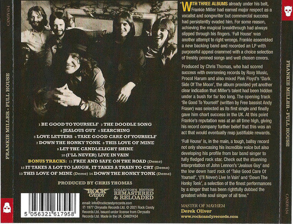 Frankie Miller : Full House (CD, Album, RE, RM)