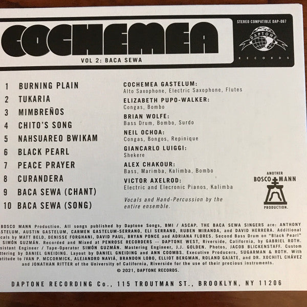 Cochemea Gastelum : Vol 2: Baca Sewa (CD, Album)
