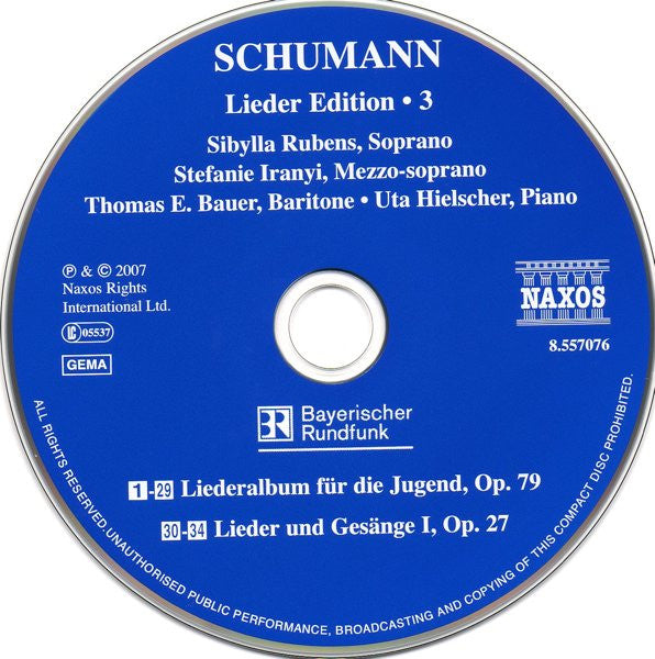 Robert Schumann - Sibylla Rubens, Stefanie Iranyi, Thomas E. Bauer, Uta Hielscher : Album Of Songs For The Young • Lieder And Songs I, Op. 27 (CD)