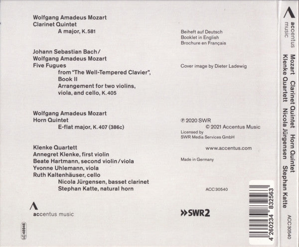 Wolfgang Amadeus Mozart, Klenke Quartett, Nicola Jürgensen, Stephan Katte : Clarinet Quintet / Horn Quintet (CD)