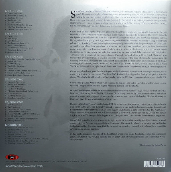 Sam Cooke : The Platinum Collection (3xLP, Comp, Whi)