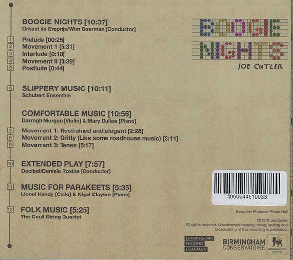 Joe Cutler (2) : Boogie Nights (CD, Album)