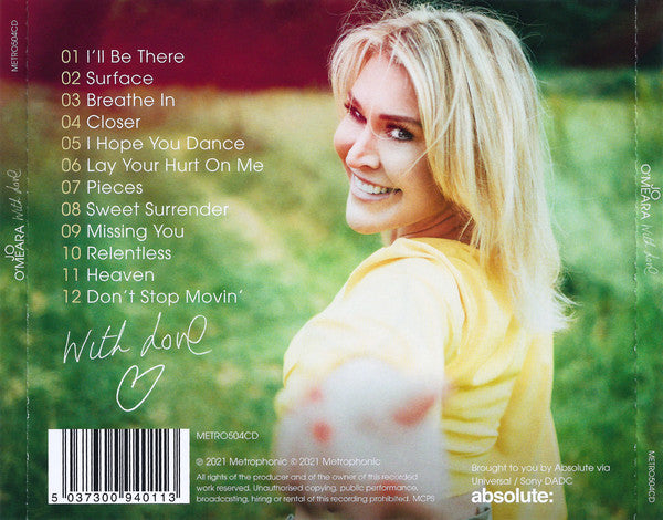 Jo O'Meara : With Love (CD, Album)