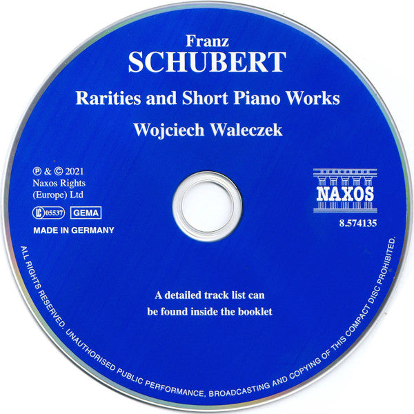 Franz Schubert, Wojciech Waleczek : Rarities And Short Piano Works (CD, Album)