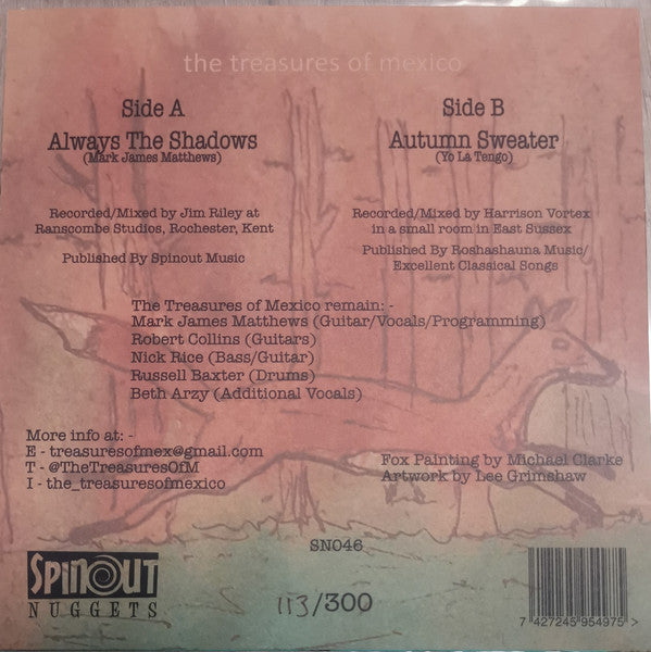 The Treasures Of Mexico : Always The Shadows (7", Ltd, Num)