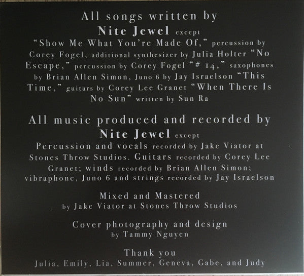 Nite Jewel : No Sun (CD, Album)