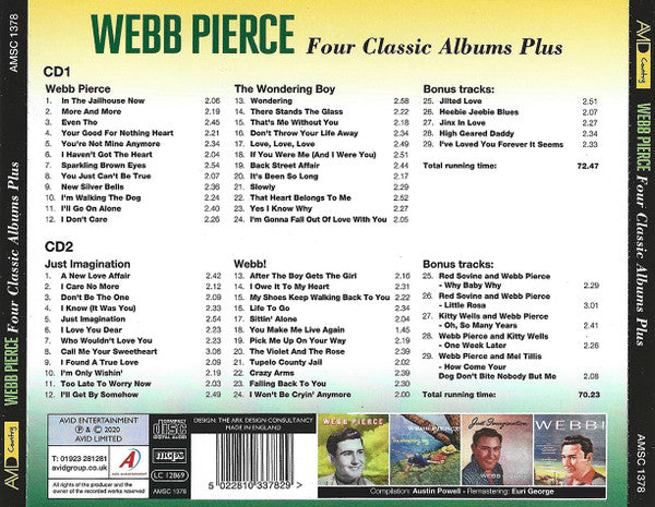 Webb Pierce : Four Classic Albums Plus (2xCD, Comp)