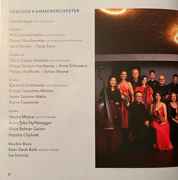 Daniel Hope and Zürcher Kammerorchester : Hope (CD, Album)