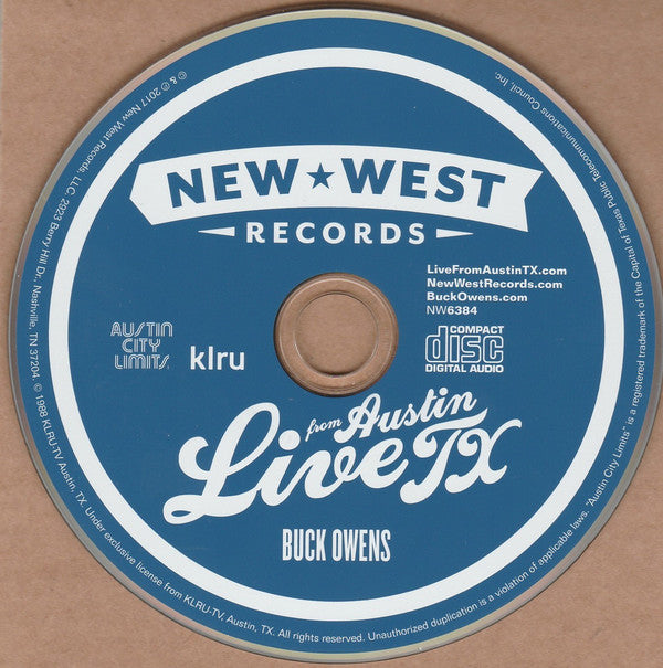 Buck Owens : Live From Austin TX (CD, Album + DVD, NTSC)