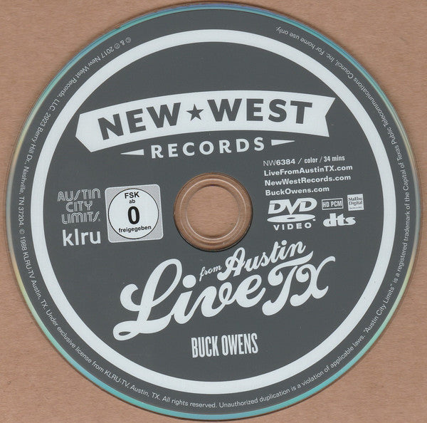 Buck Owens : Live From Austin TX (CD, Album + DVD, NTSC)