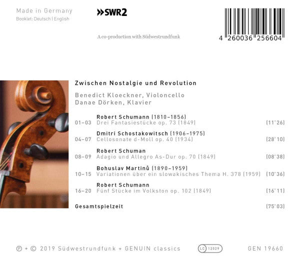 Benedict Kloeckner, Danae Dörken : Zwischen Nostalgie Und Revolution (CD, Album)