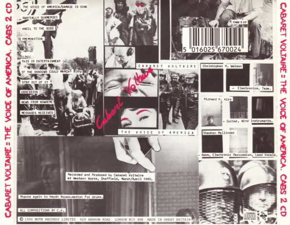 Cabaret Voltaire : The Voice Of America (CD, Album, RE)