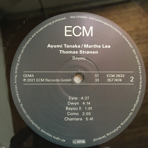 Thomas Strønen, Ayumi Tanaka, Marthe Lea : Bayou (LP, Album)