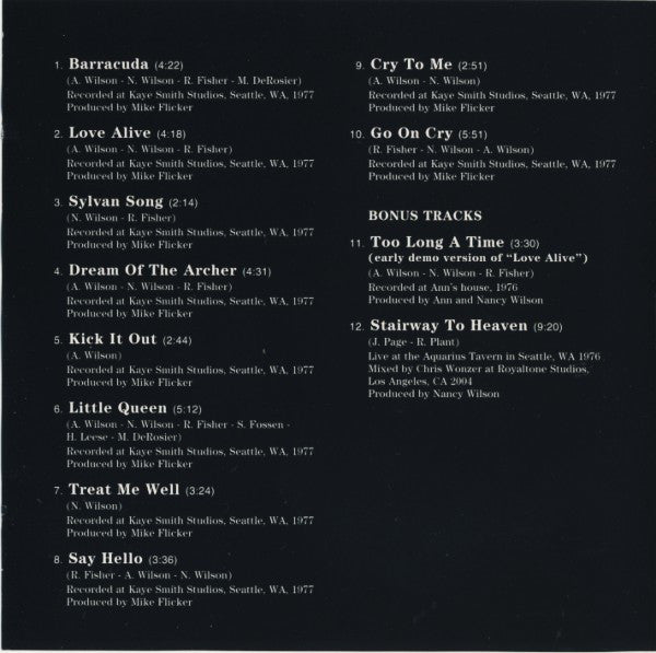 Heart : Little Queen (CD, Album, RE)