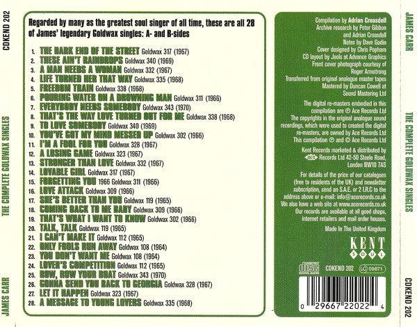 James Carr : The Complete Goldwax Singles (CD, Comp)