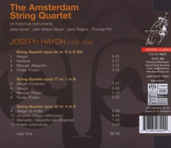 Joseph Haydn, The Amsterdam String Quartet : String Quartets Vol. 2: Op. 20 No. 4 | Op. 64 No. 6 | Op. 77 No. 1 (SACD, Hybrid, Multichannel, Album)