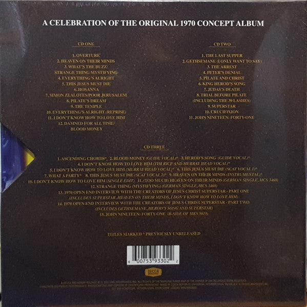 Andrew Lloyd Webber And Tim Rice : Jesus Christ Superstar (2xCD, Album, RE, RM + CD, RM + Box, Dlx, Ltd)