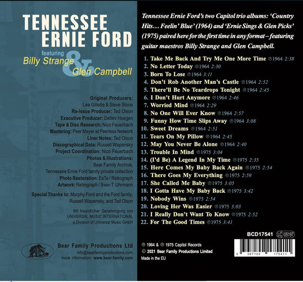 Tennessee Ernie Ford Featuring Billy Strange & Glen Campbell : Classic Trio Albums, 1964 & 1975 (CD, Comp)