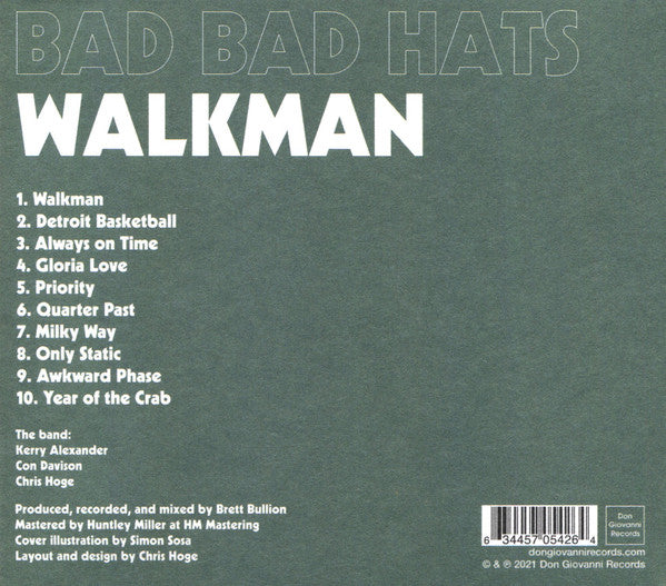 Bad Bad Hats : Walkman (CD, Album, Dig)